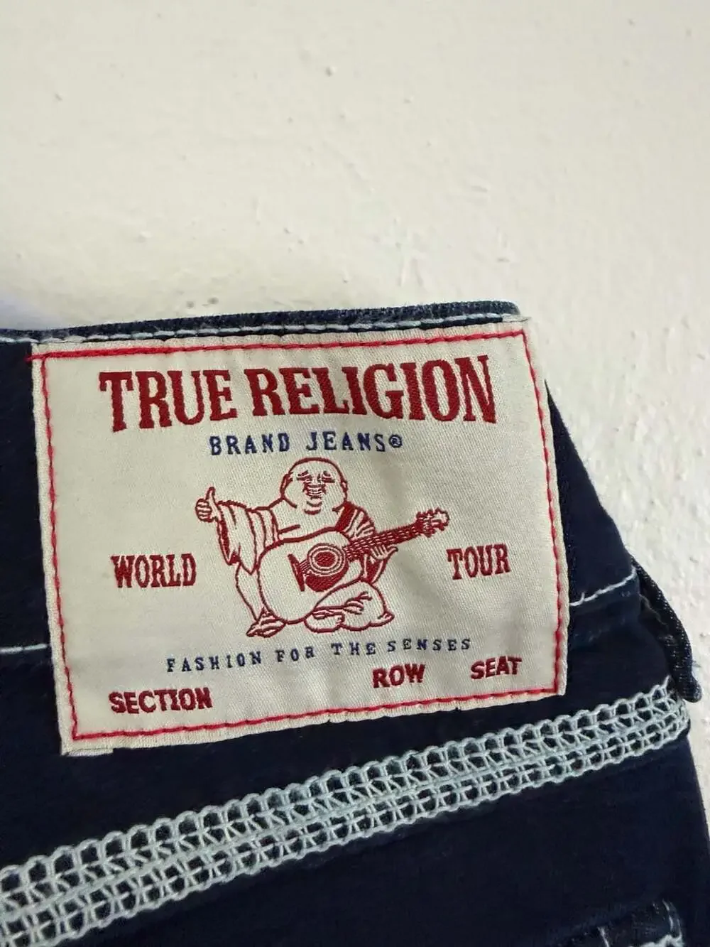 True Religion Ricky Relaxed Straight Men's Dark Wash Jeans